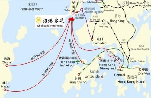 žemėlapis shekou keltų terminalas