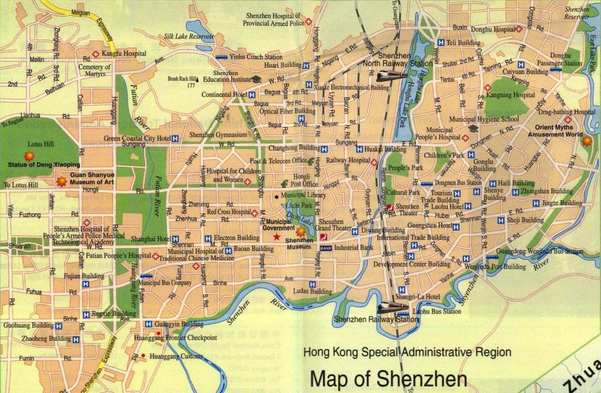 žemėlapis Shenzhen city