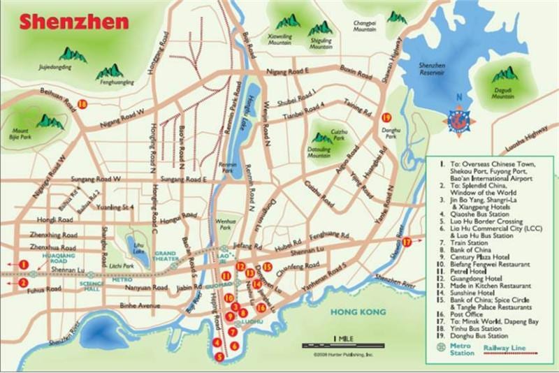 žemėlapis Shenzhen apsipirkimo