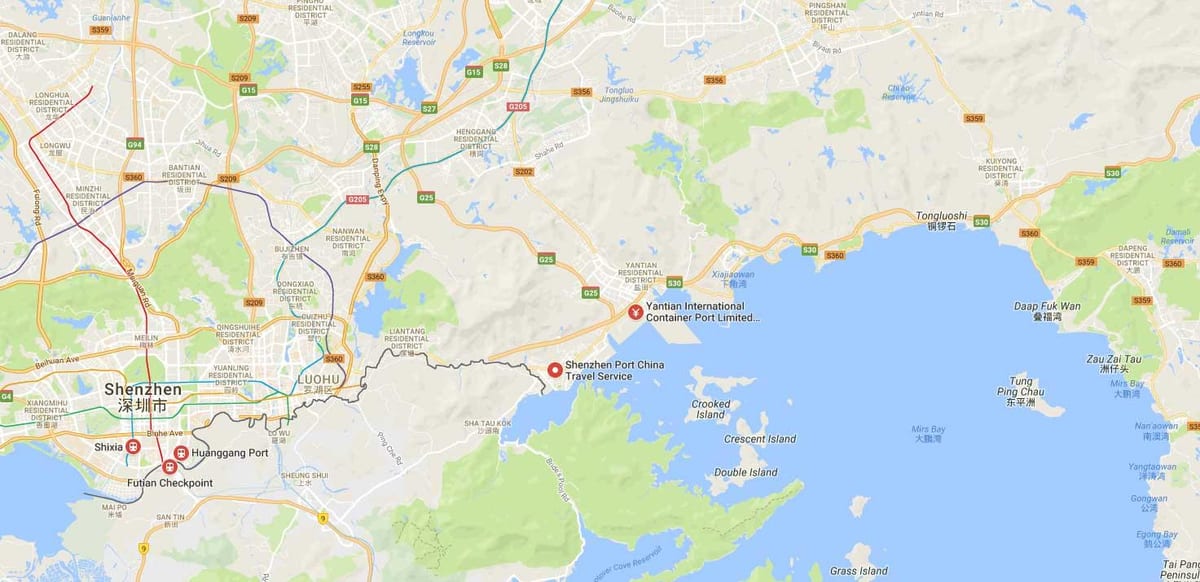 shekou uosto žemėlapis