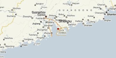 Shekou Kinijos žemėlapis