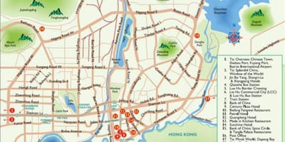 Žemėlapis Shenzhen apsipirkimo